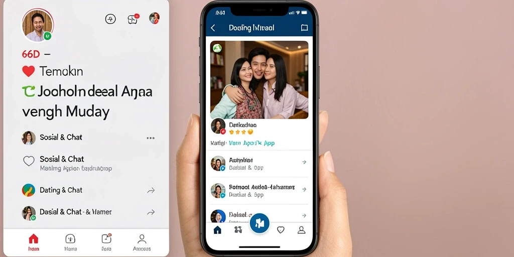 Screenshot antarmuka 66D menampilkan fitur pencarian pengguna yang menarik.