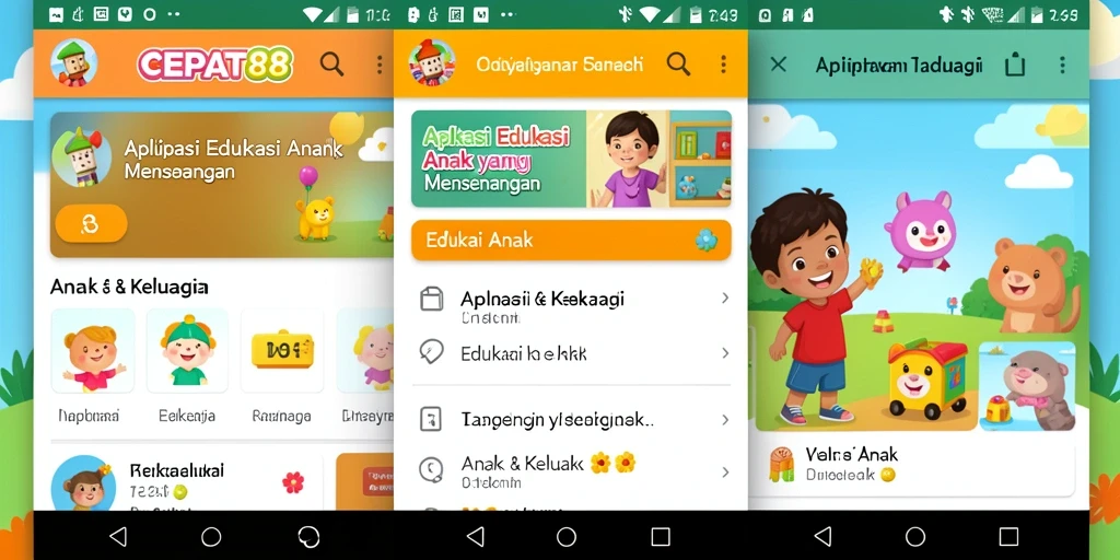 Antarmuka menarik dengan banyak aktivitas belajar interaktif.
