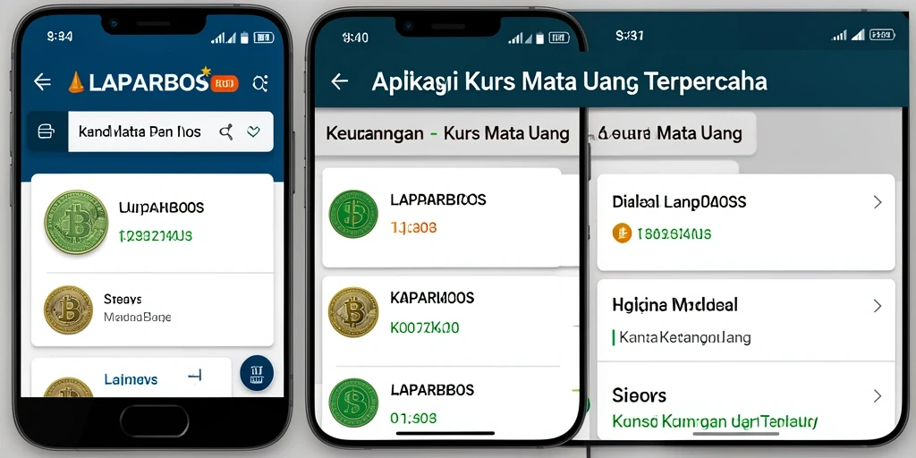 Tampilan antarmuka LAPARBOS dengan kurs mata uang terkini.