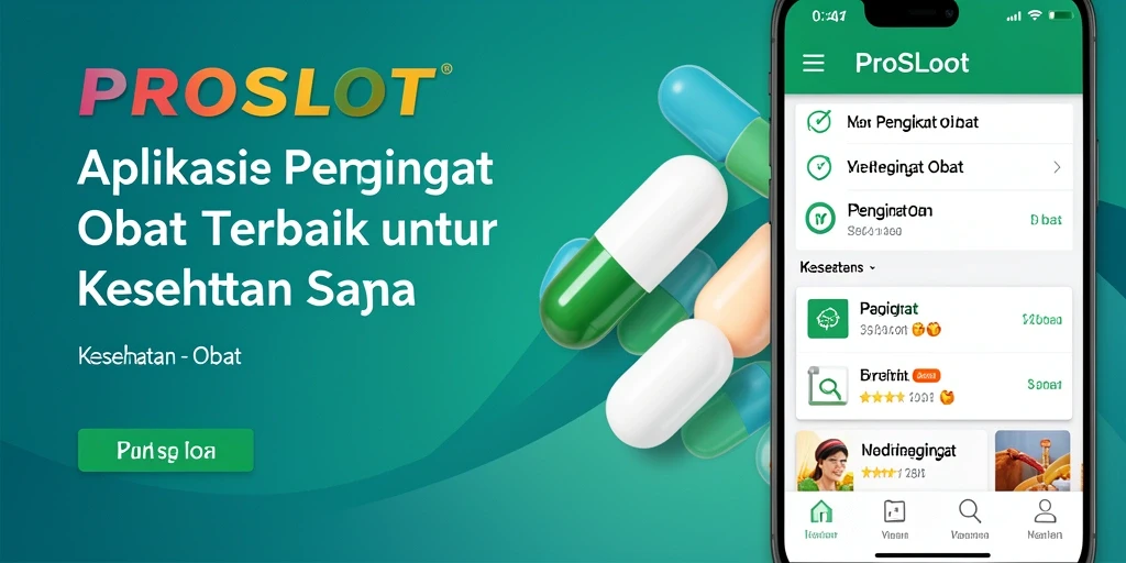 Antarmuka PROSLOT memperlihatkan pengingat obat yang jelas dan mudah diakses.