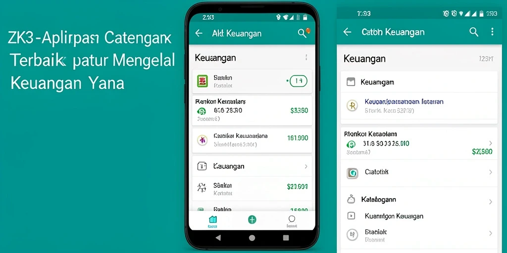 Tampilan antarmuka ZK3 yang memudahkan pencatatan keuangan.